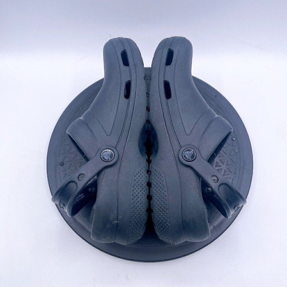 Crocs Black Bistro clogs slip resistant closed toe Mens 6 Women’s 8 - Picture 5 of 9